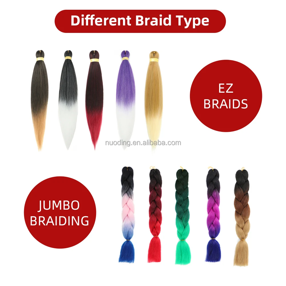 52inch Pre Stretched Xpressions Prestretched Prestreched Expression Braiding Hair 3 Pack Pre