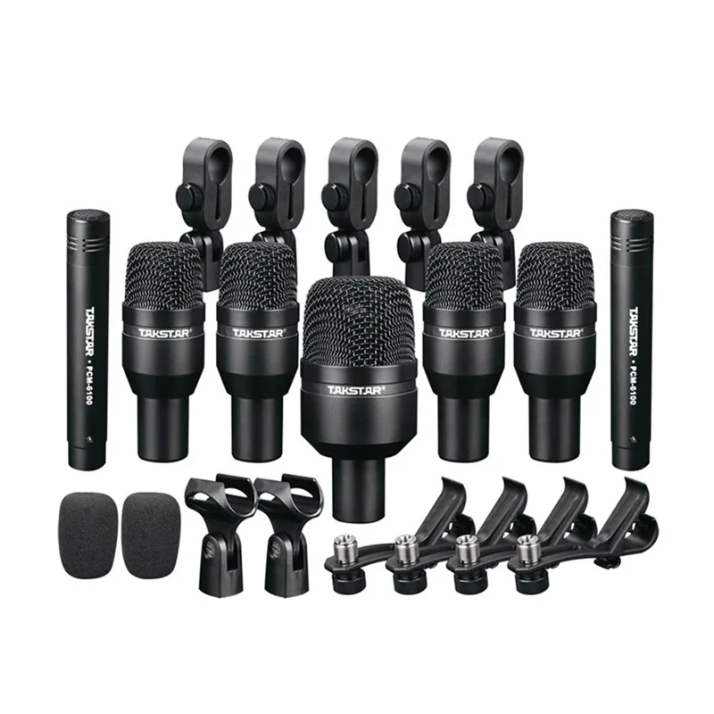 Professional Dynamic Microphone Drum Set Kit Standard Mounting ...