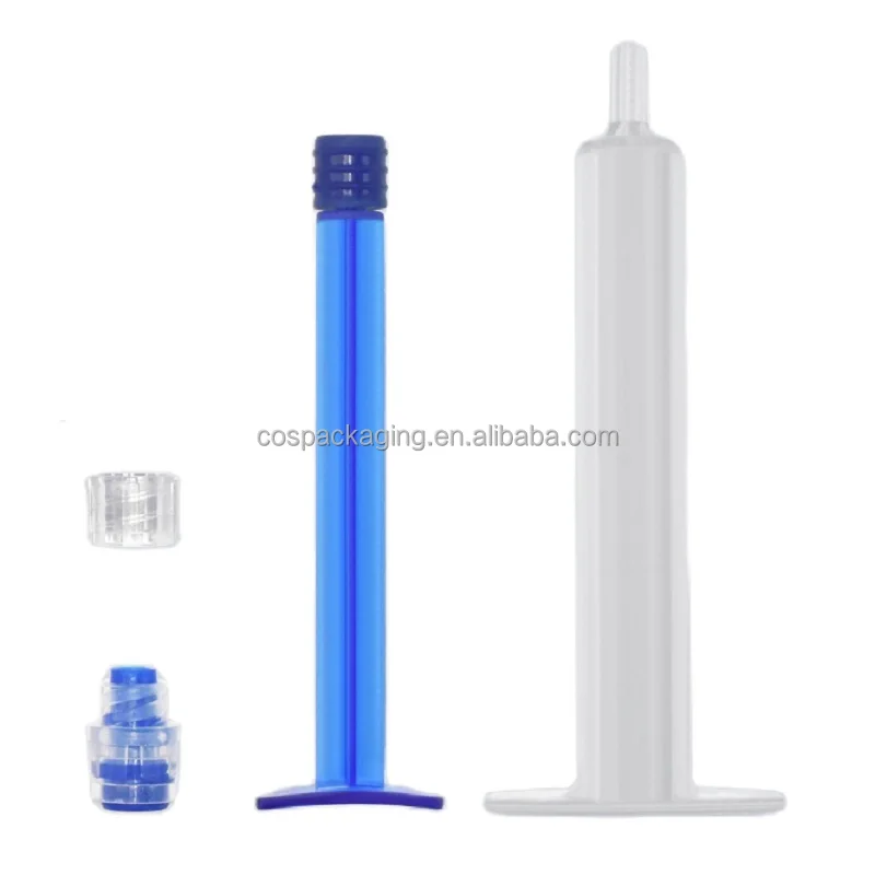 1ml 3ml 5ml 10ml Blue Cosmetic Syringe for Hyaluronic Acid Collagen Back Push Skincare Essence Eye Cream Syringe Plastic Bottle