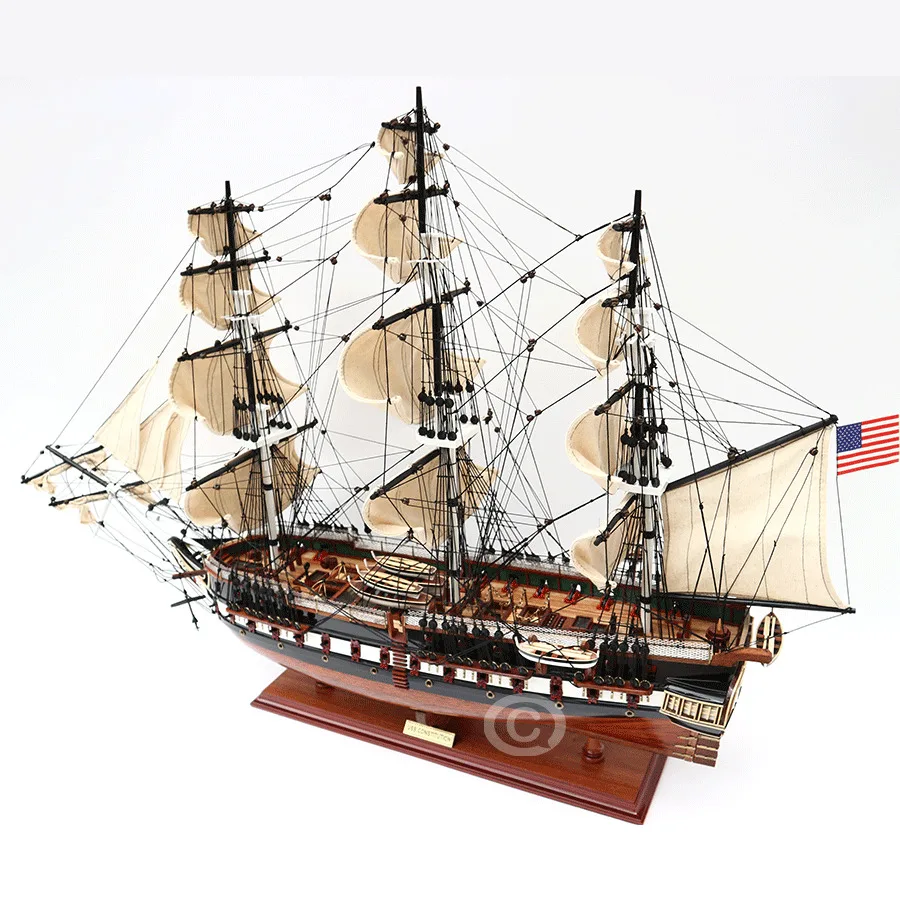 Tallships Uss Constitution Painted 60l X 13w X 57h High Quality Wooden
