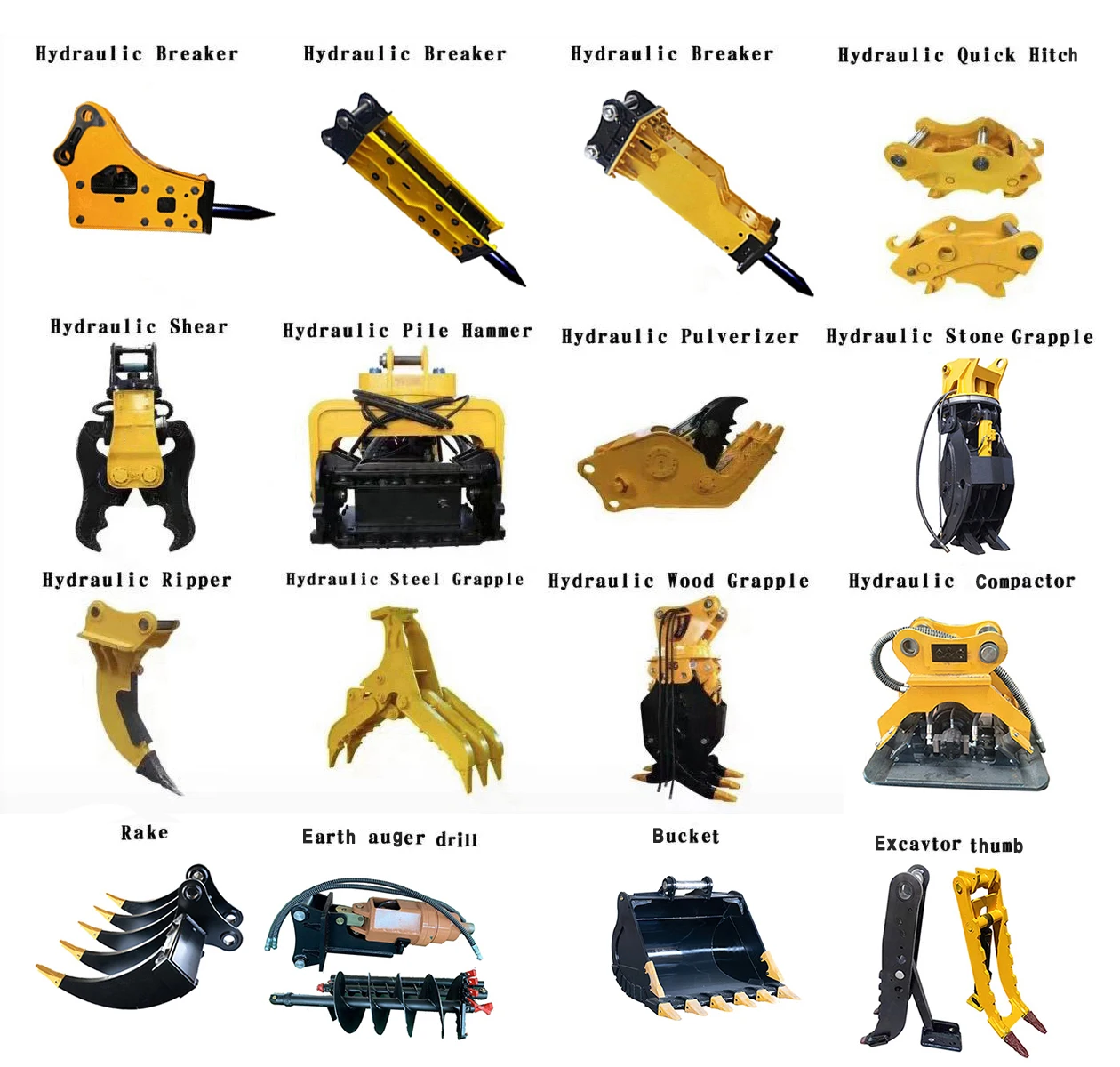 Construction Machinery Attachments 1 Ton 1.2 Ton 3.5 Ton Mini Excavator ...