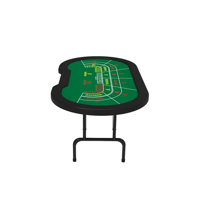 Овальный покерный стол для казино, 96 дюймов, зеленый цвет, складные ножки, покерный стол для продажи