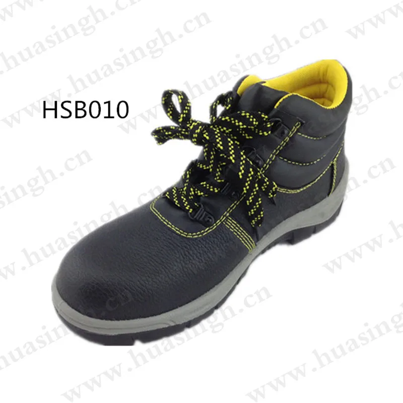 Rwh,anti-puncture Smash Resistant Industrial Safety Boots Mid-cut Barton Printed Leather Upper Outdoor Work Boots HSB010