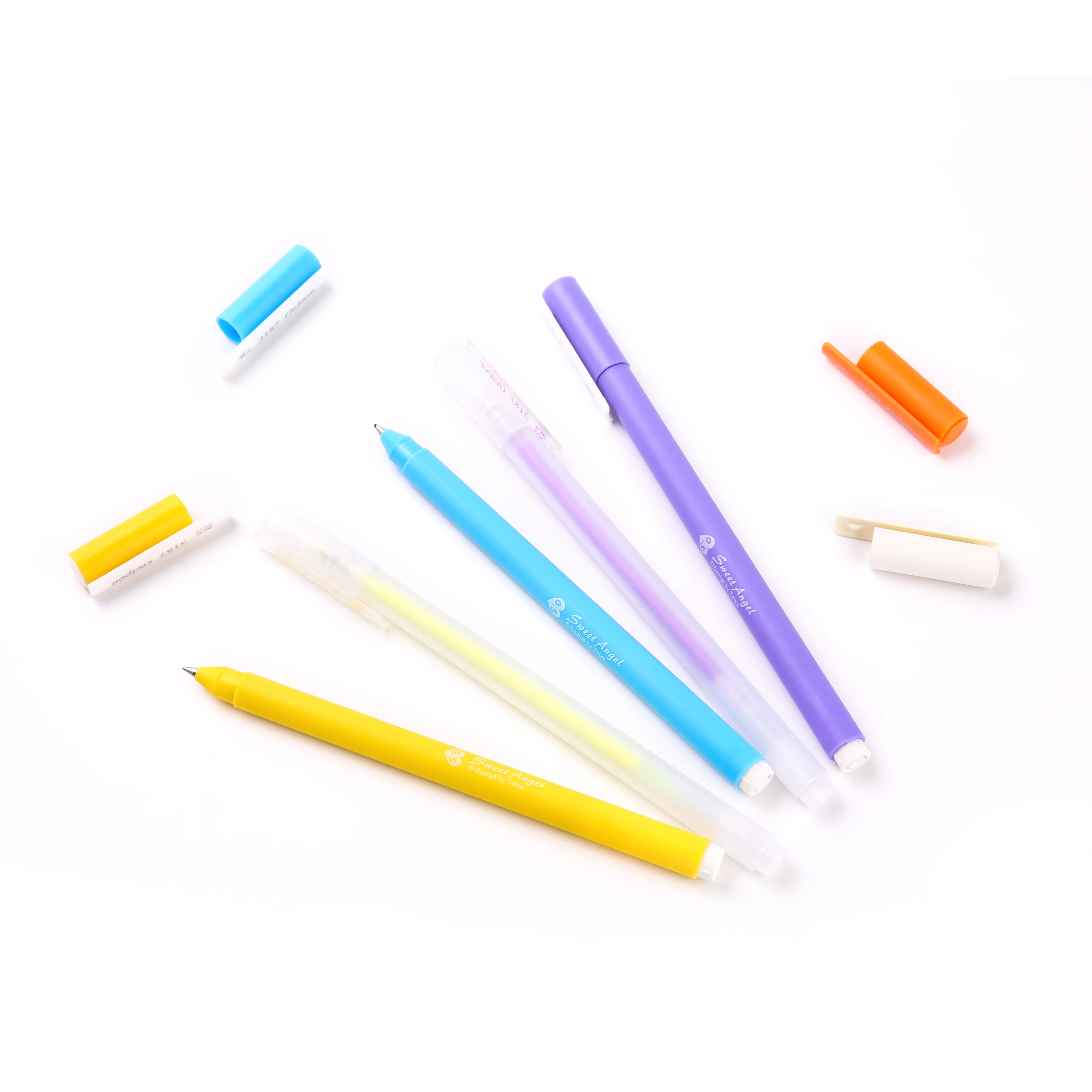 Wholesale TY Custom Solid Color Non-Erasable Smooth 0.5mm Plastic Gel Pen For Office & School Use Multi-Colored Ink_voghion.com