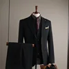 Black (suit + vest + trousers)