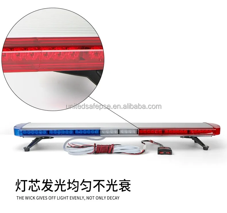 Emergency Vehicle Led Strobe Light Bar Law Enforcement Vehicle