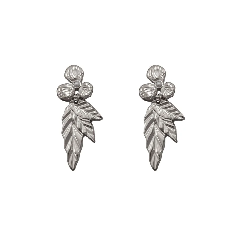 Big Flower Earrings For Women Irregular Petal Statement Spring...