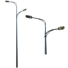 Solar LED Street Lighting Pole  Lamp Post With Arms and Electrical Box