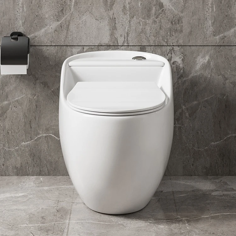 Modern design hotel bathroom round water closet siphon flushing one piece ceramic egg shaped wc toilet details