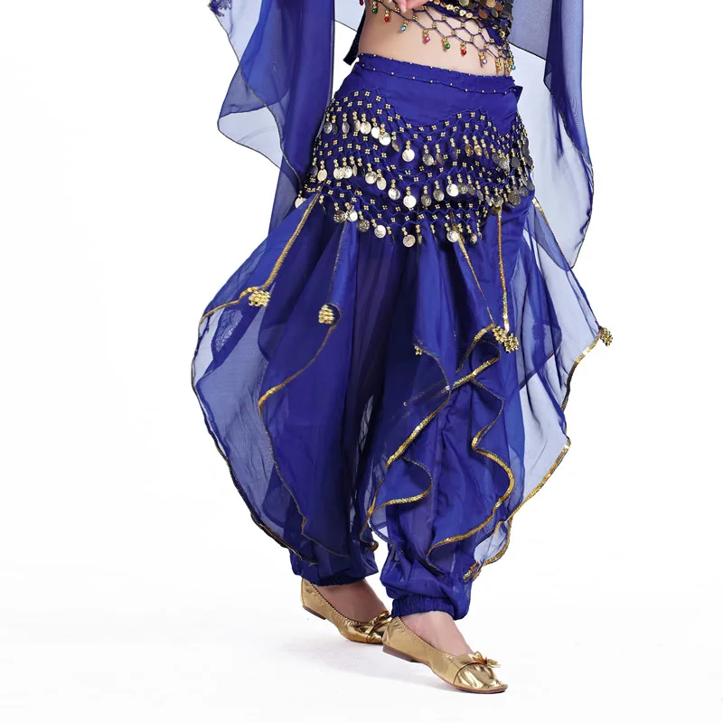 Long 120D Colored Chiffon Rotating Lantern Pants for India Belly Dance