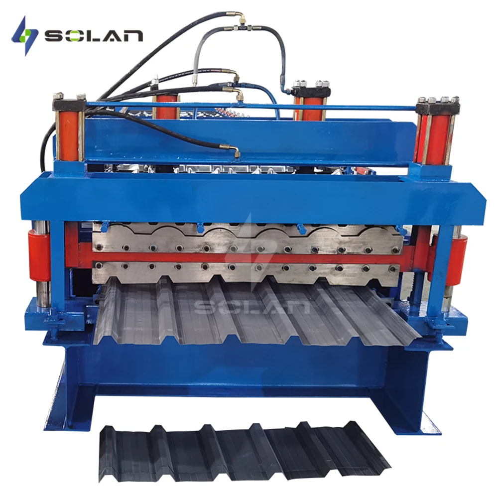 Full Automatic Double Layer Corrugated Roof IBR Trapezoidal Roof Roll Forming Machine