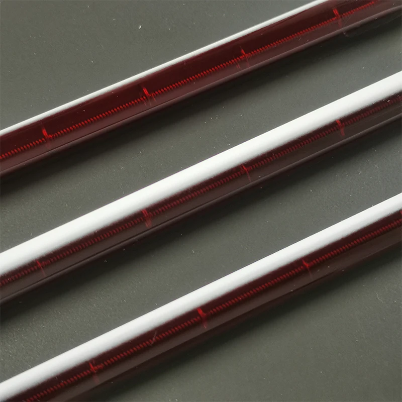 Наполовину покрытый белый Рубин нагревательная трубка инфракрасная Вольфрамовая проволока кварцевая электрическая лампа для печатной машины