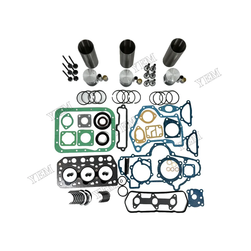 Overhaul Kit With Valves Engine Bearings Cylinder Liner Piston Rings Full Gasket Kit Fit for Mitsubishi K3B Engine