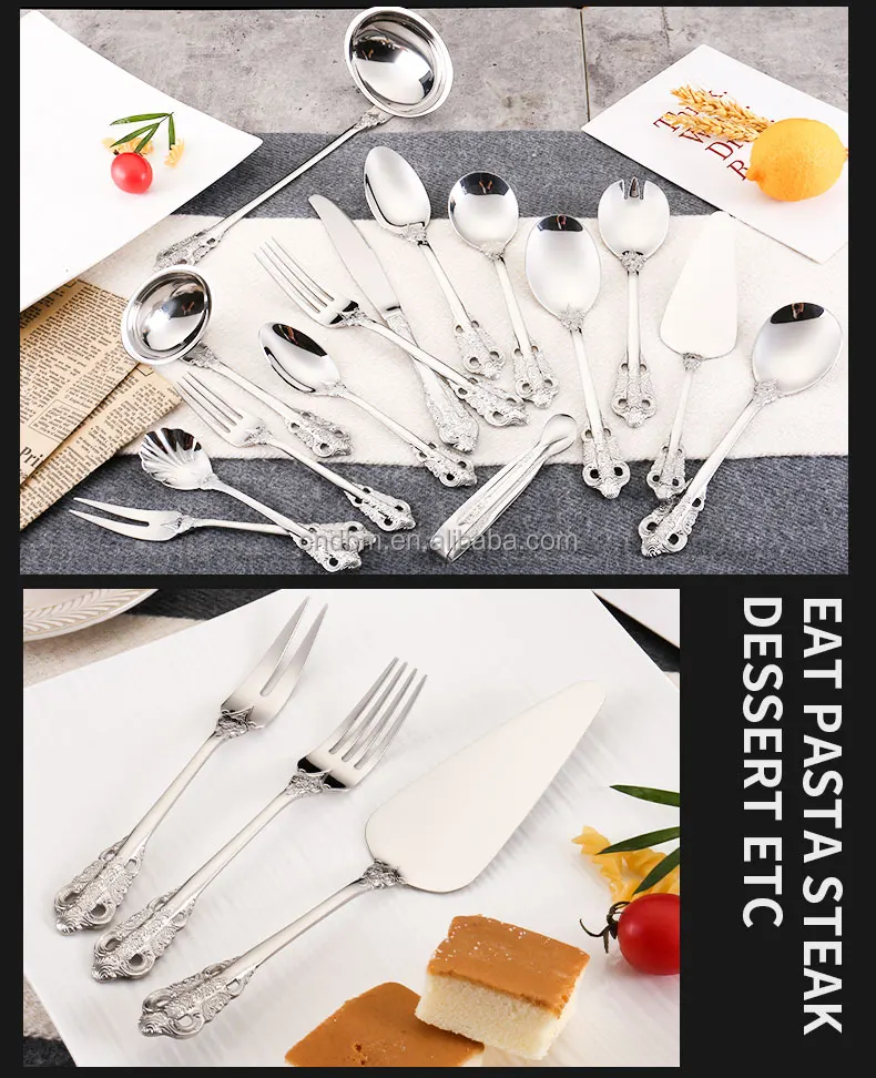 304 72 Pcs Stainless Steel Flatware Set 72pcs Spoon Fork and Knife ...