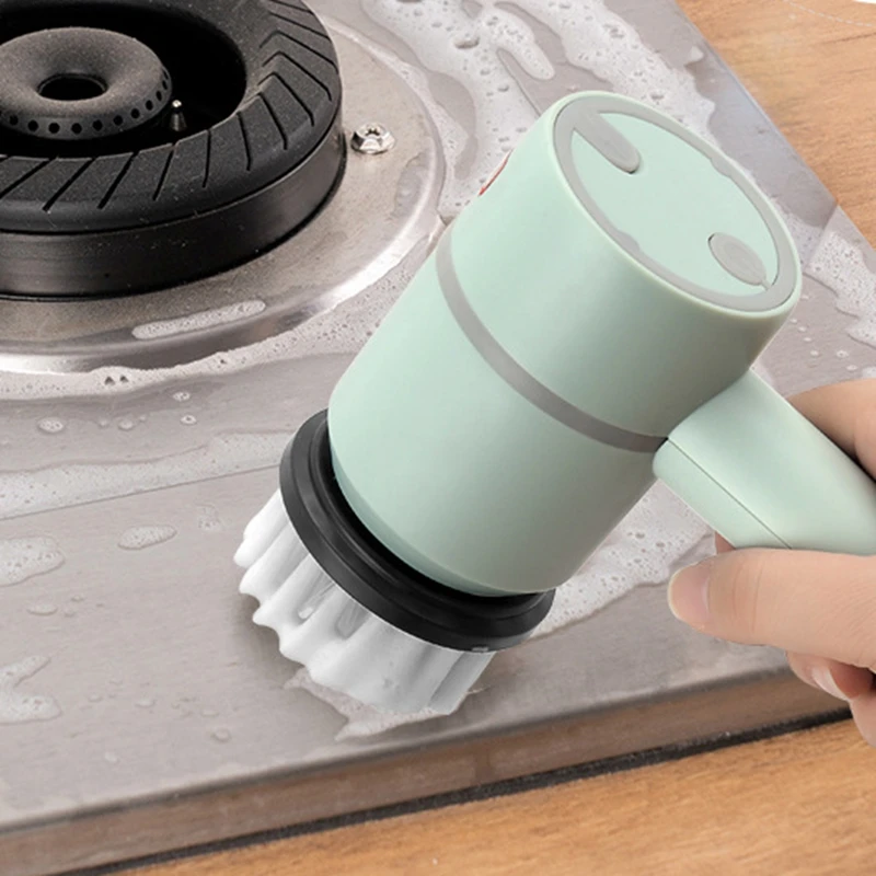 Cordless 3 Rotating Speeds Electric Bathroom Cleaning Brush Scrubber