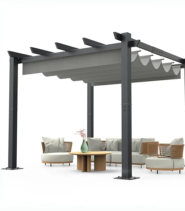 Hangzhou minglei pergola aluminium outdoor arches arbours pergolas bridge shading for pergolas