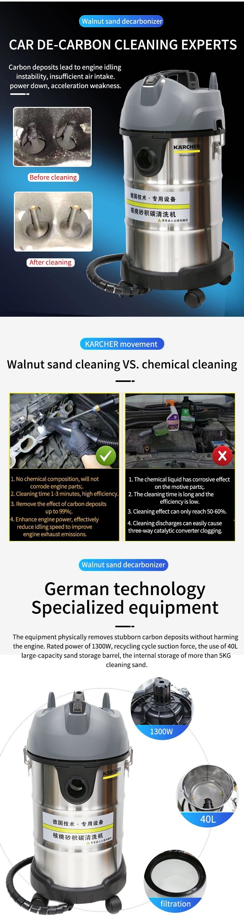 Car Engine Carbon Cleaner Machine Automobile Intake Valve Catalytic