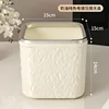Cream-colored solid color electroplated pressure ring without cap