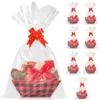 Red balck with bag and bow