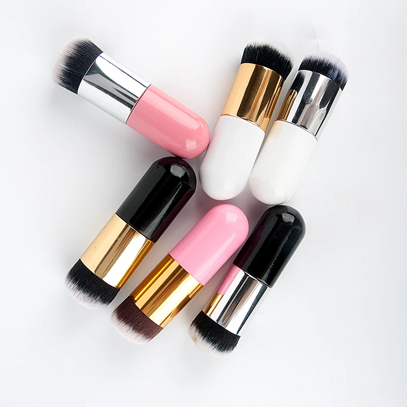 Professional Single Foundation Makeup Brushes Portable 6 Color BB Cream Fan Brush Cosmetic Tools