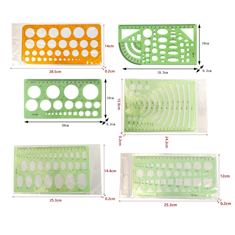 29 стиль многофункциональная шаблонная линейка чертеж круг Геометрия математическая архитектурный дизайн интерьера Шаблон Линейка