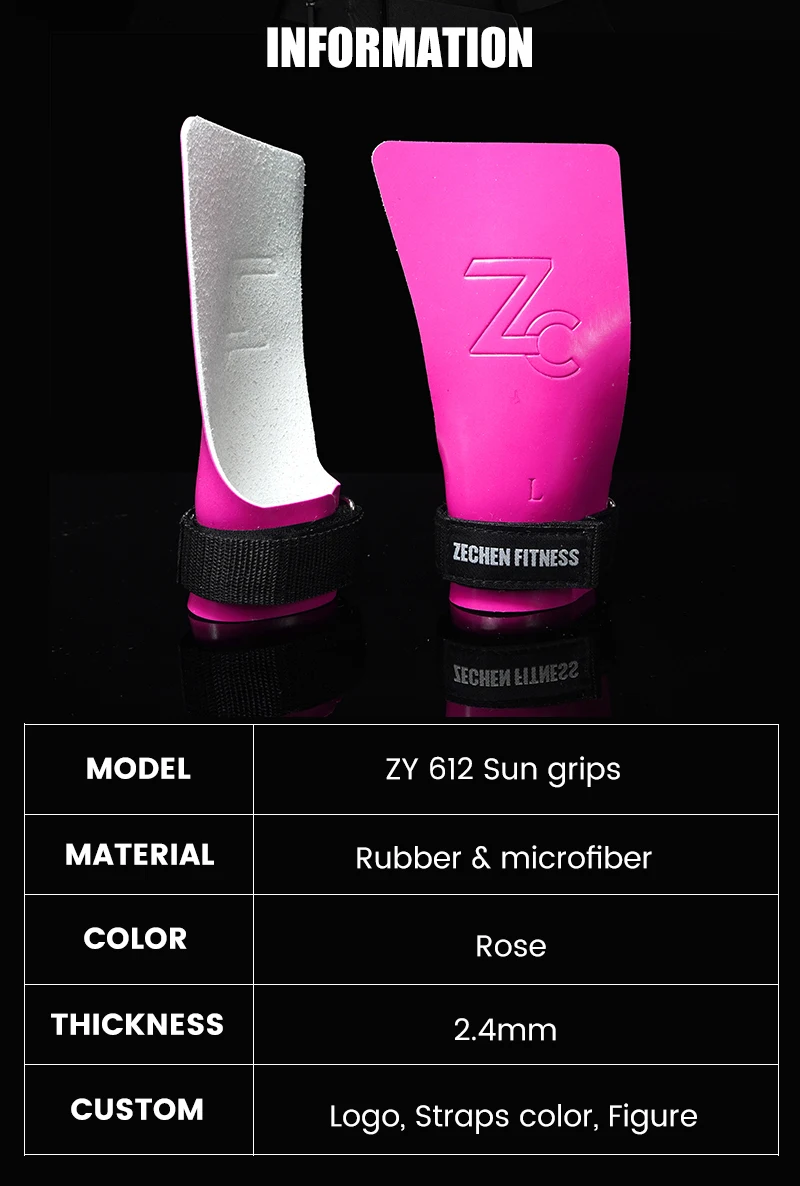 Rose Rubber Palm Grip Gymnastic Hand Grips Manique Crossfit Paracalli