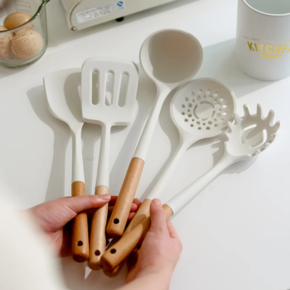 lmk024 household wooden handle kitchen utensil