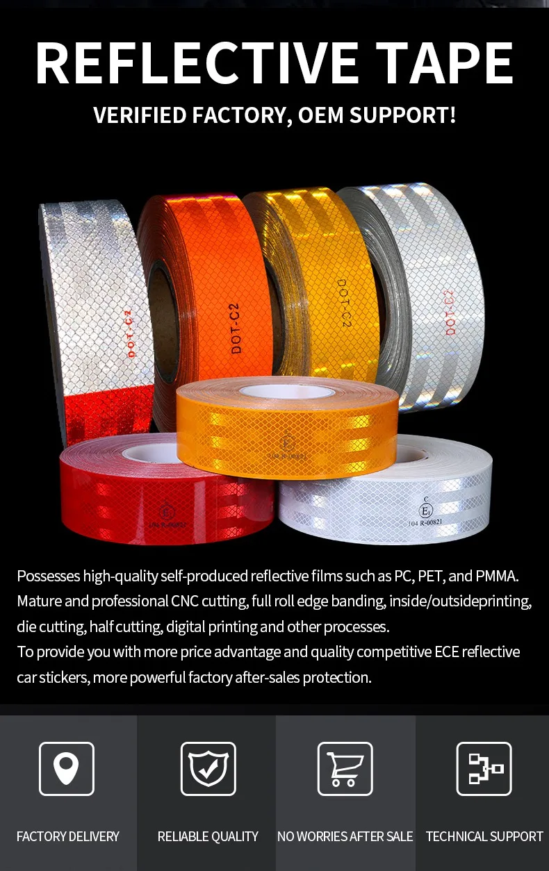 Reflective Conspicuity Tape Reflector Reflective Sticker Vehicle ...