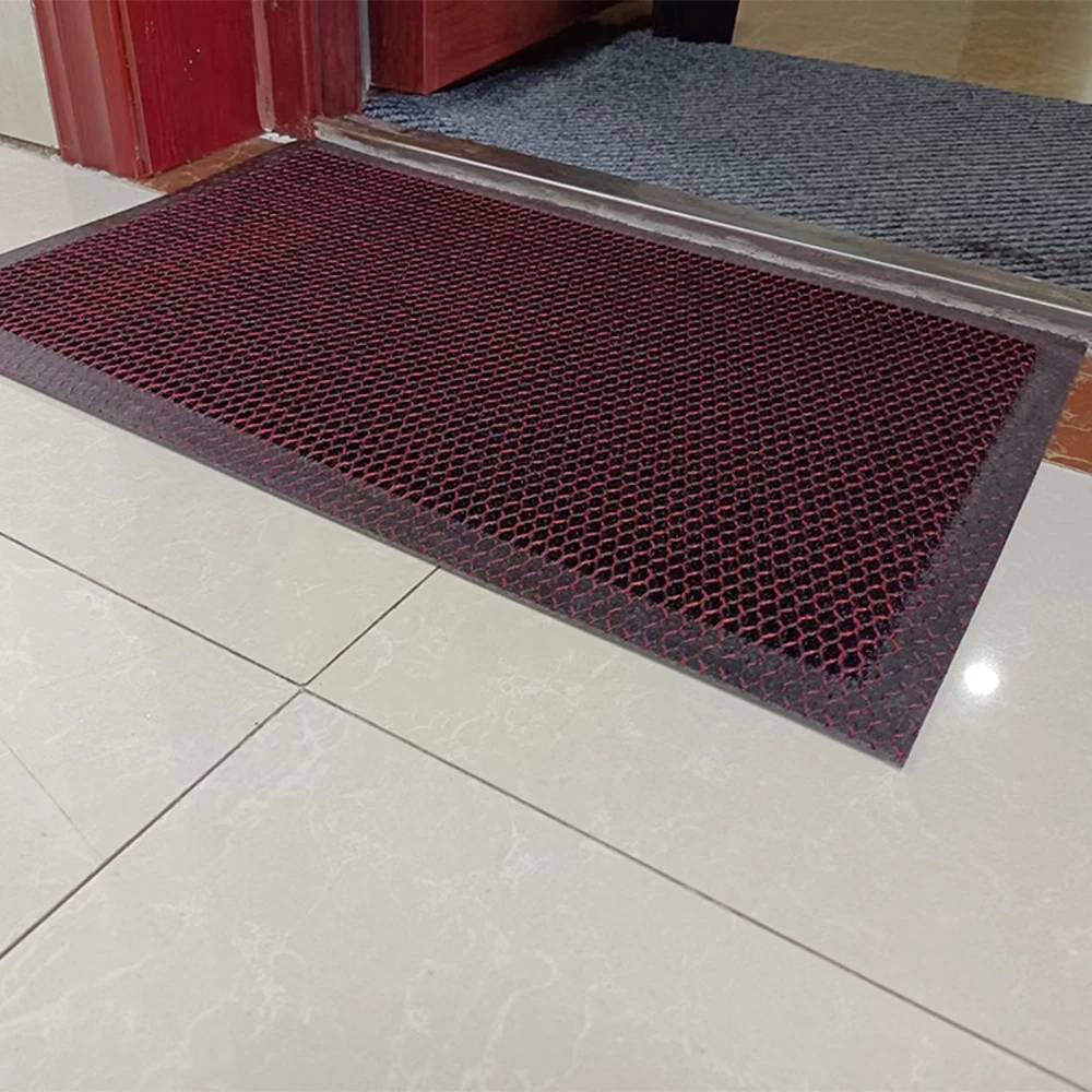 PVC Anti slip Mat With Grid Hollow Net Backing/grid Non slip Pvc Foam Mat