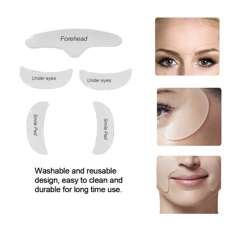 Transparent Overnight Anti Aging Patches Set Reusable Face Skin Care Medical Silicone Sleeping Patches for Wrinkles