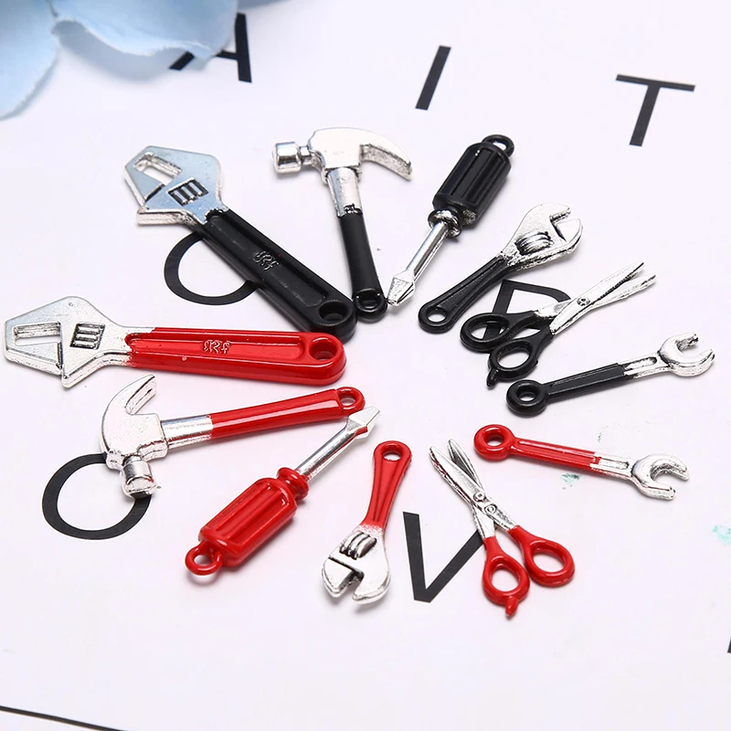 Миниатюрные наборы для ремонта кукольного домика 6 шт. аксессуары миниатюрный молоток гаечный ключ украшение