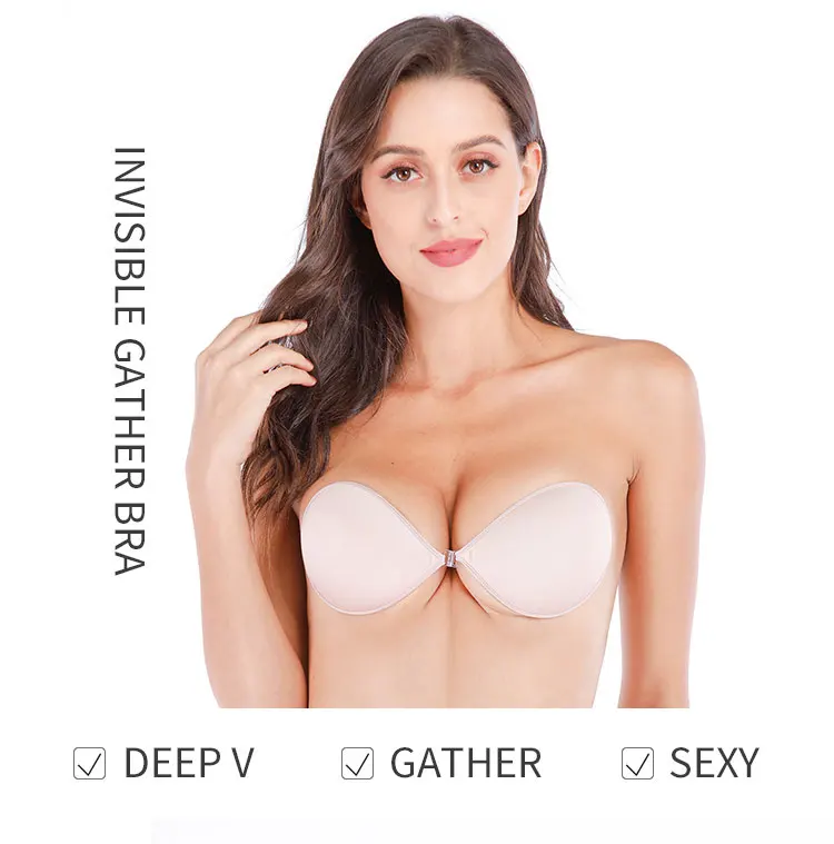 Adhesive Bra Sexy Designer Bra Strapless Underwear Women Sexy Push up Invisible Lingeries High Sticky Woman Plus Size Bra