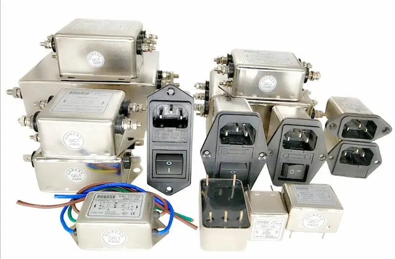 1A 3A 6A Single phase EMI filter AC Connector