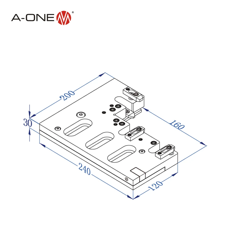 A-ONE 3 Axis WIRE EDM STAINLESS STEEL BENCH VISE 3A-210016
