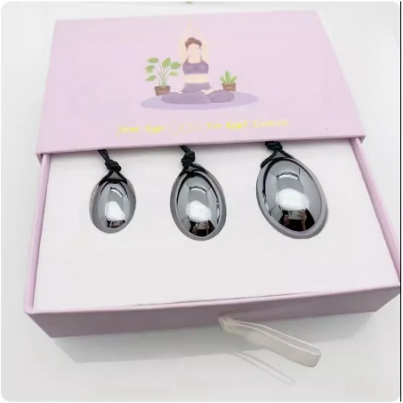 New Wholesale 3 in 1 Sliver Exercise Vaginal Tightening Egg Vaginal Tightening Yoni Eggs Kegel Exercises for Women Terahertz Egg