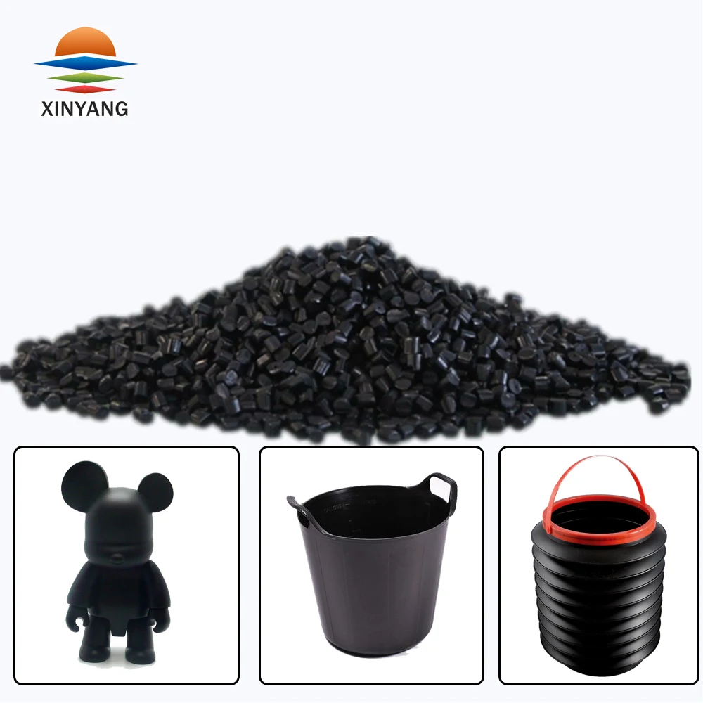 HDPE LDPE Black Recycled Plastic Masterbatch Pellets Granules Extrusion Color Masterbatch Plastic Black Masterbatch
