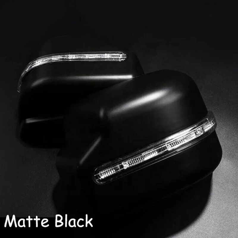 OVOVS Side Wing Mirror Cover Shell Car Rear View Mirror Cover with Turn Signal Light for Suzuki Jimny JB74 JB64