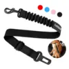 Cinturón de seguridad negro para perro (no emite luz)