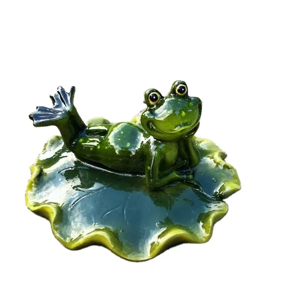 personalized ornaments wholesale swimming cute frog decoration frog outdoor decor floating pond decoration