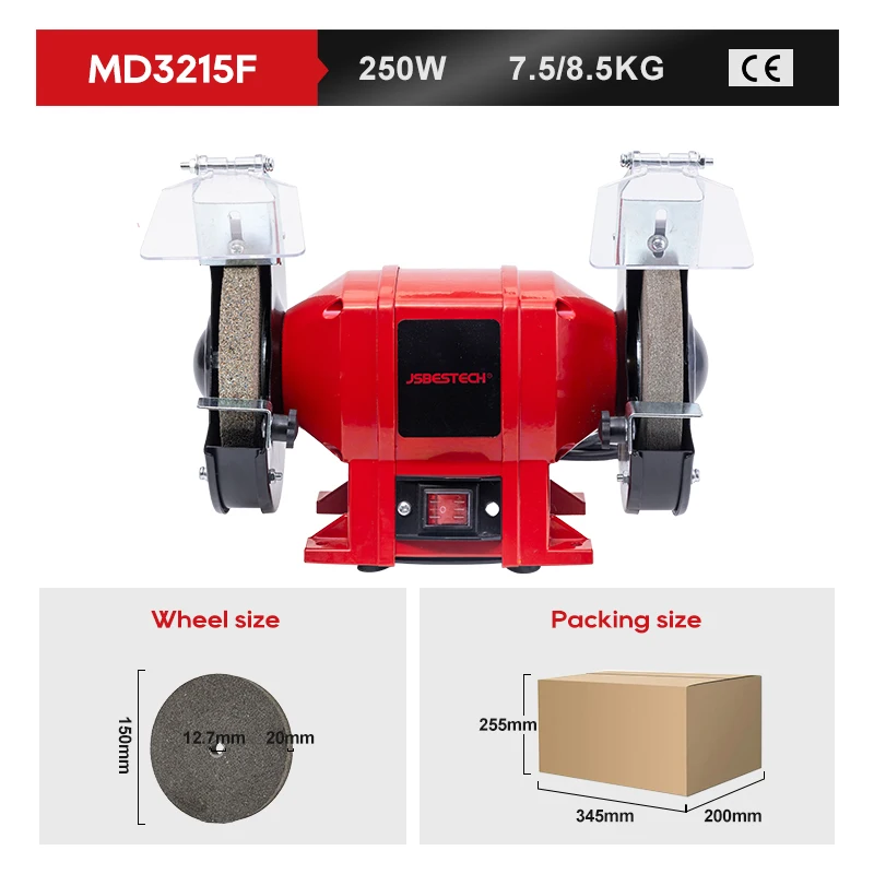 MD3215F Cheap Price 6 Inch Bench Grinder Polisher