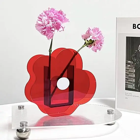 Clear Acrylic Vase For Decorate Desk Display Buy Clear Acrylic Square