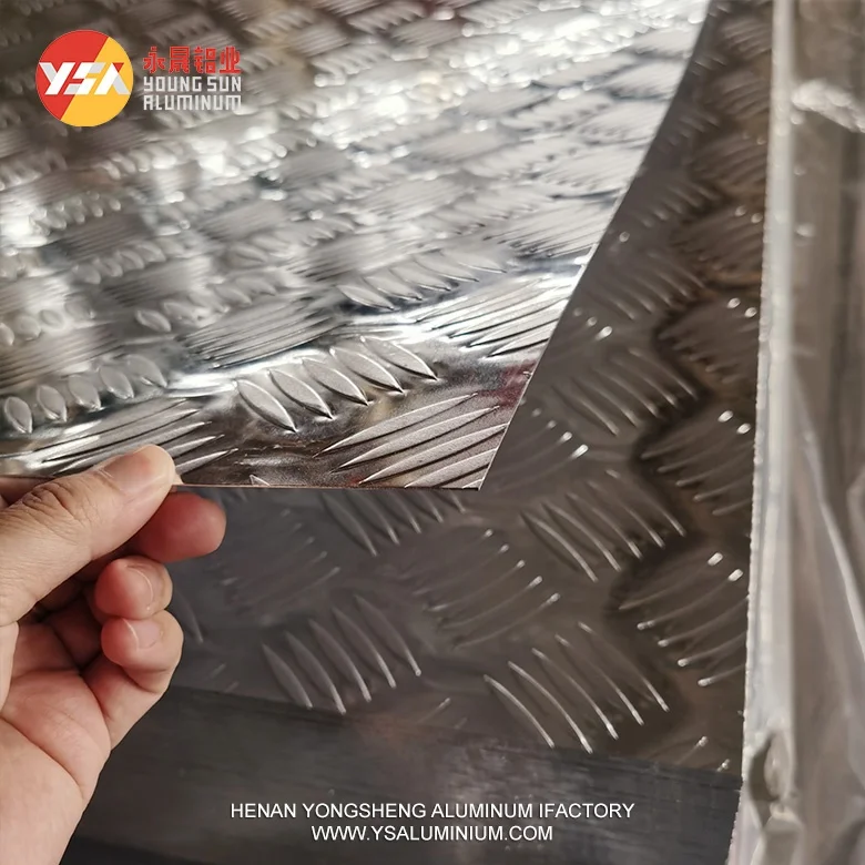 Henan Factory 3 Bar 5 Bar Aluminum Checker Plate 5052 5083 5754 Aluminum Diamond Plate for Wheelchair Ramp
