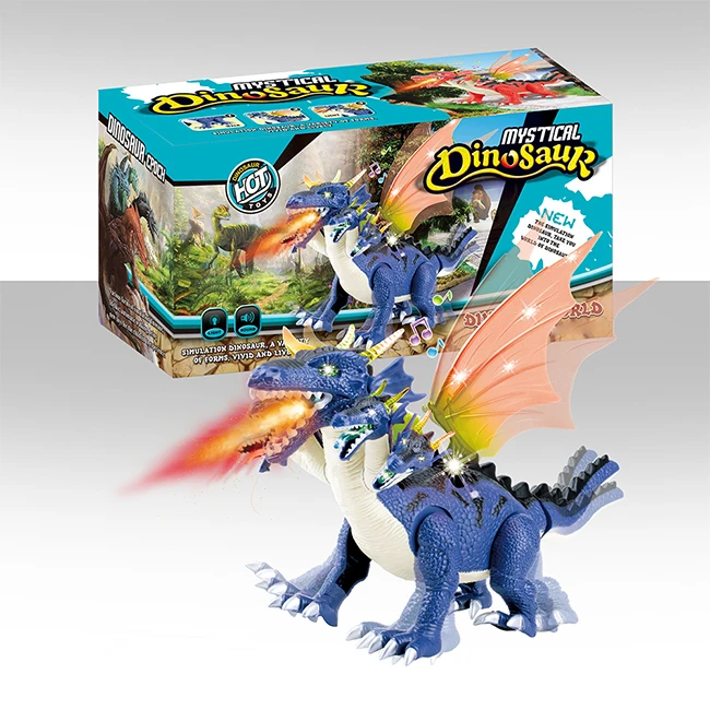 Bulk 5 Head Walking Fire Dragon Kids Toy Plastic - BEFLY