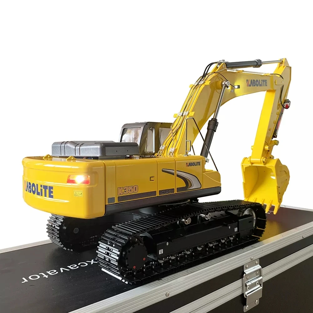 新HUINA K350 1/14 RC油圧ショベル - 屋外用メタルモデル、バッテリー付