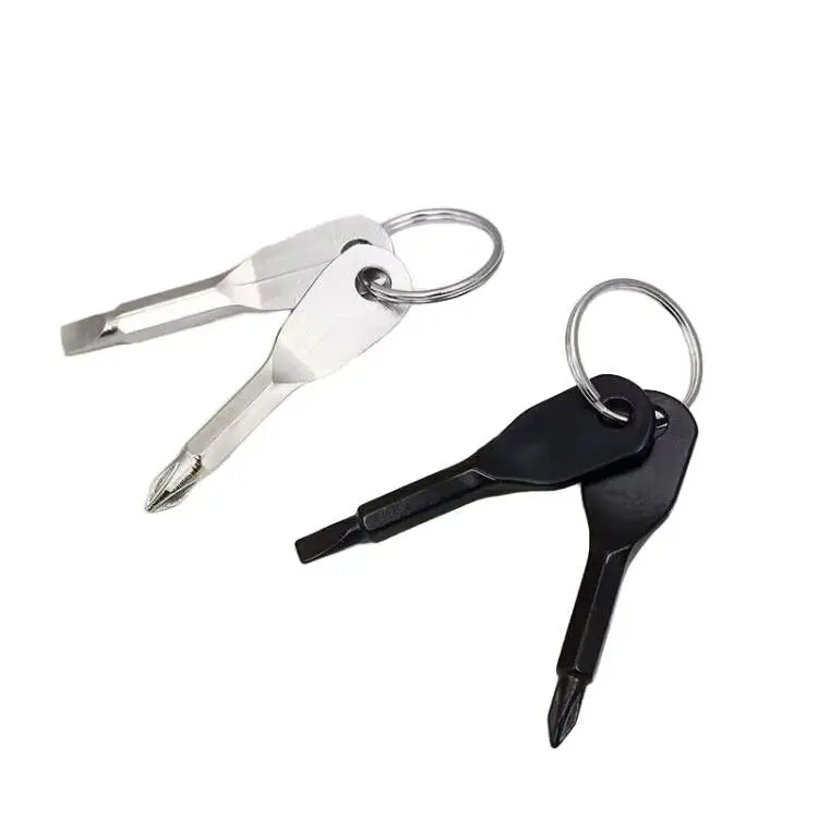 65MM Mini Pocket Screwdriver Set Hooks Keychains Multifunctional Outdoor Tool Carabiner Keychain Bottle Opener