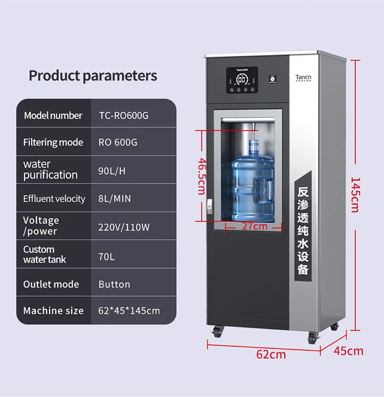 Fully Automatic Water Vending Machine Commercial Reverse Osmosis Water ...
