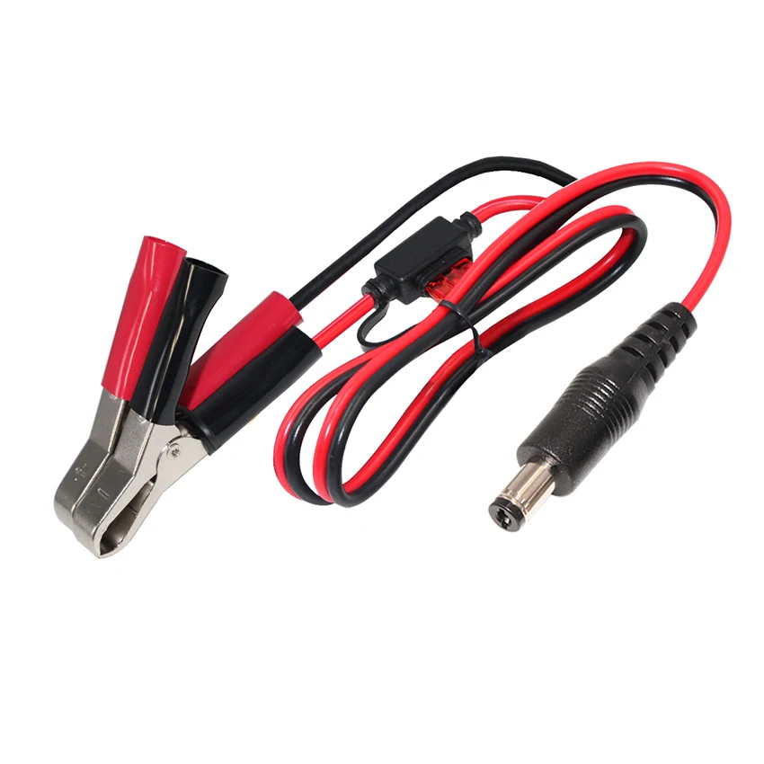Power Kit Jumper Dc Connector Extension Cord Yellow and Green Solar Panel Cable for Battery Copper Crocodile Clip