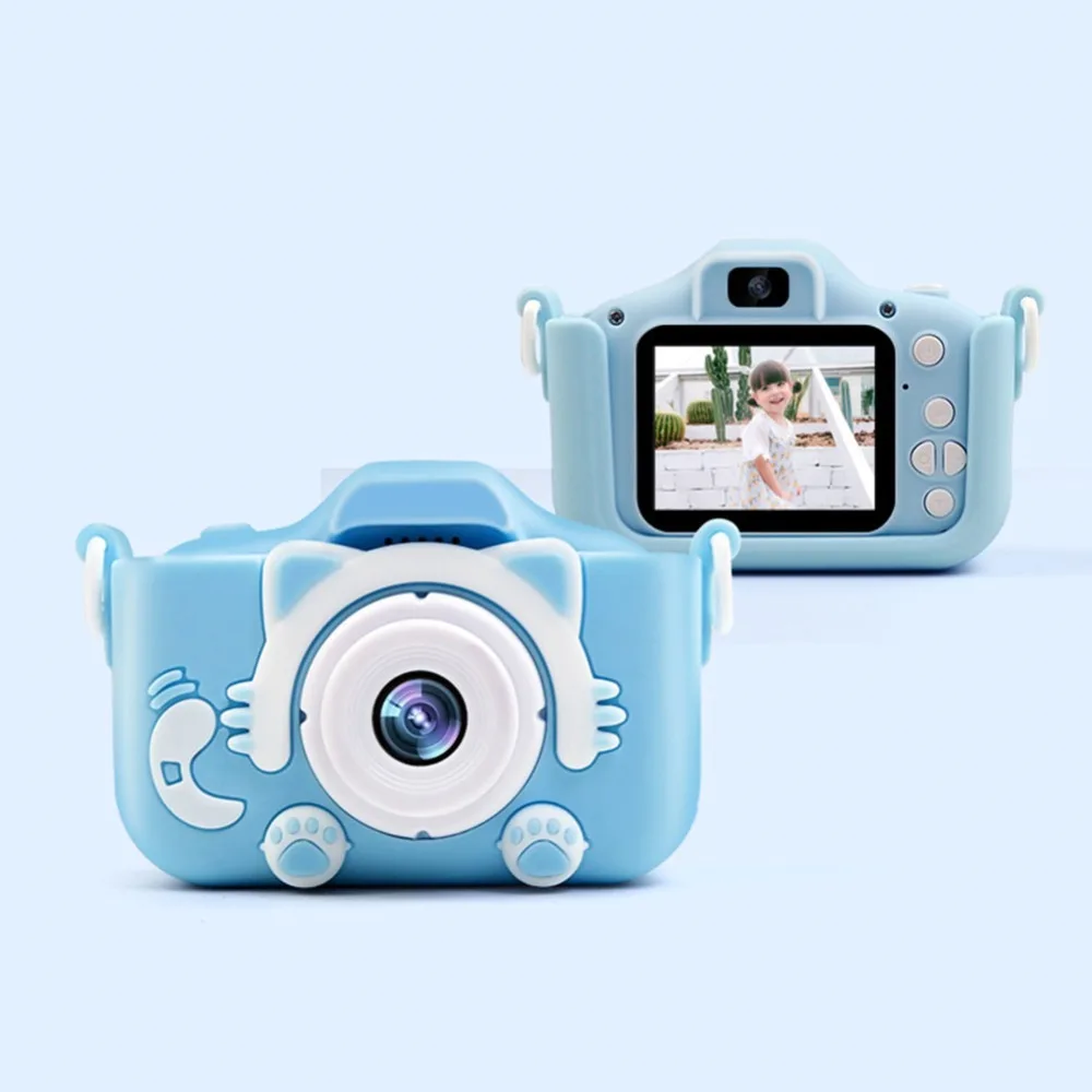 Instant Kids Funny Digital Camera for Kids Cat Cartoon Child Baby Toys with SD Card CMOS Imaging Sensor