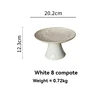 8 Inch high plate-White
