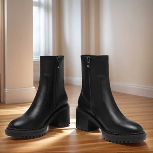 Ankle Boots OEM ODM Classic Genuine Leather Walking Style Soft Leather chelsea Boots for Women Ankle Boots Factory